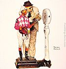 Norman Rockwell Canvas Paintings - Weighing in